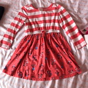 Coral long sleeve dress